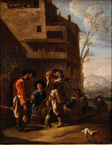 Johannes Lingelbach, por vezes também Jan (Frankfurt am Main, 10 de outubro de 1622 – Amesterdão, novembro de 1674), Cena com bebedores